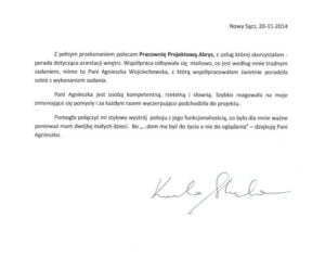 referencja dla abrys projektowanie wnętrz poznań